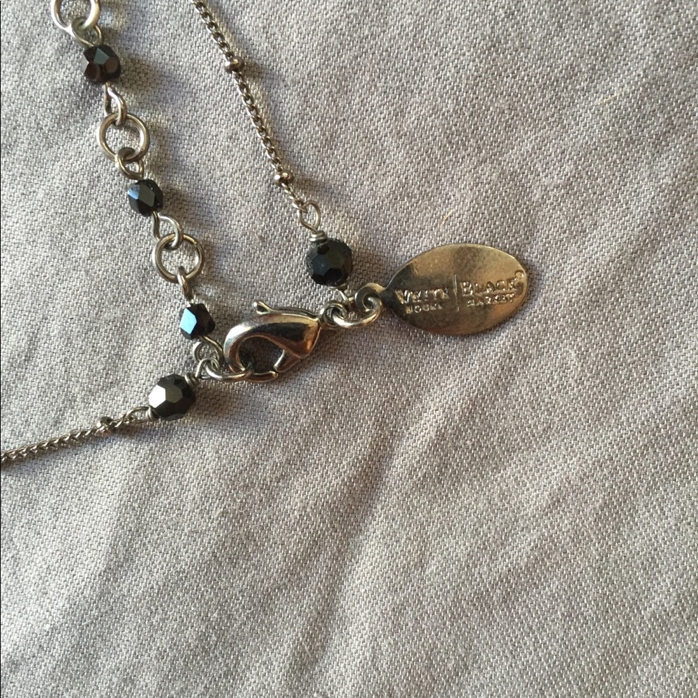 White House Black Market Black beaded necklace (17”-19”) - Picture 4 of 5